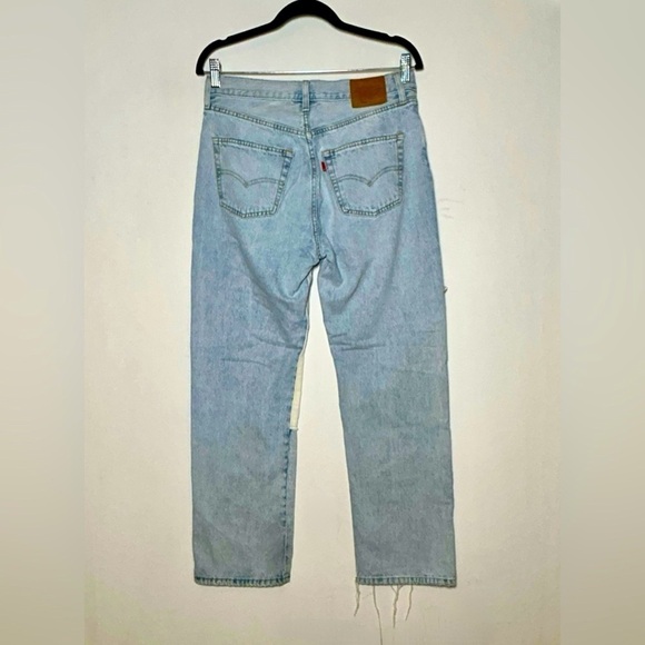 NEW 501® 90's Freehand Folk Jeans Blue | Levi's® CZ with Raw Fringe Hem, W28 L30 - Picture 7 of 16